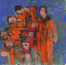 Here is where silence is gathered up. 2008. pastel and indian ink on paper. 20 x 20cm. £200