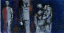 Study for Yom Kippur No 6. Mixed media on paper