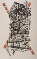 Container Series. oil and indian on ink canvas. 180cm x 112cm. 2003. £1750