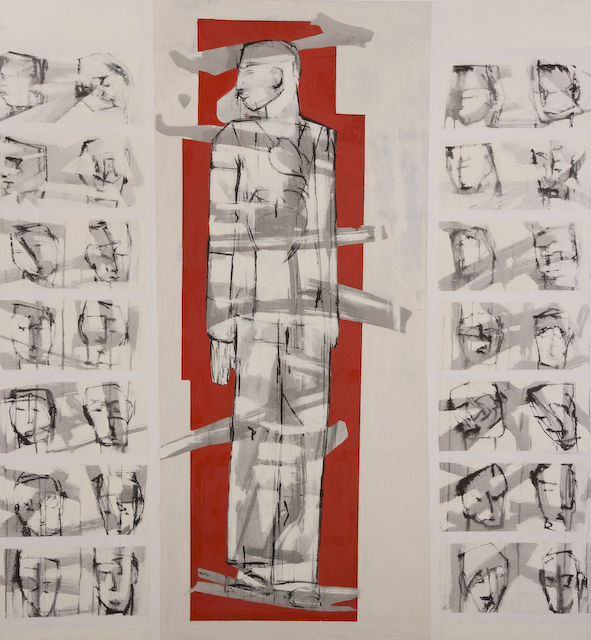 Container Series 7. oil and indian ink on canvas. 144cm x 134cm. 2008 �2500