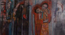 The Concsious and Unconscious Embrace.
2006. oil on canvas. 217 x 117cm £2750