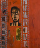 1st and 2nd Generatons. oil and indian ink on canvas. 133cm x 114cm 2002/7 £1000.