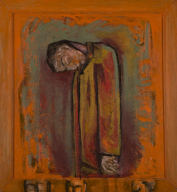 The Dweller. oil on canvas. 2003/4. Private collection. Image used on front cover 'Book of Dispostion' by Clara Janes. Publisher Delit Editions