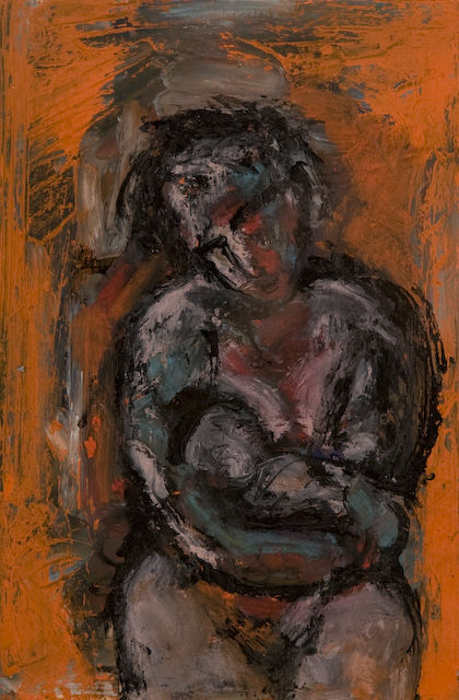A Lullaby and a Lament.
2007. oil and ink on paper. 17 x 12cm. �150
