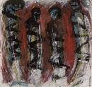 'Souls on Fire'
2006. oil and pastel on paper. 28 x 28cm. Private Colection
