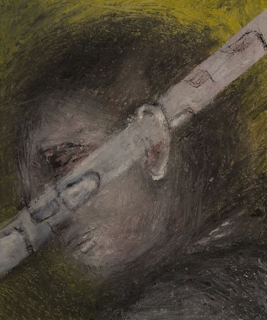Jewish Thoughts 2.
2008. oil and indian ink on canvas. �30 x 25cm. �275