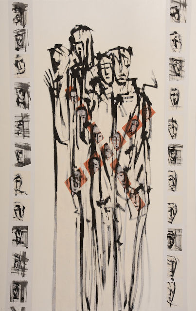 Continer Series 5. 180cm x 115cm oil and indian ink on canvas. 2003. �1750
