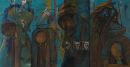 Visas and Borderlines.2004/5. oil on canvas. 166 x 89cm. Represented by Market House Gallery Marazion. tel.01736 710252.