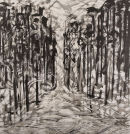 Falling.
2001. oil and indian ink on canvas. 198 x 188cm. £3000