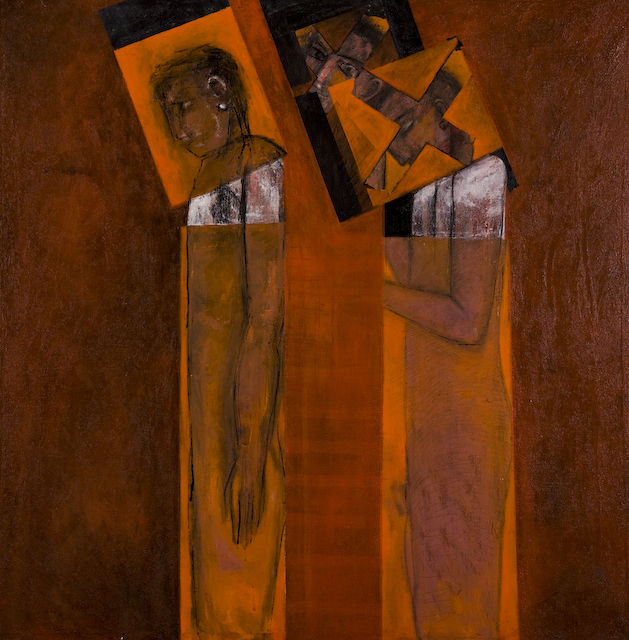 Displaced and Disfigured.
2000/5. oil on canvas. 107 x 106cm. �1000.