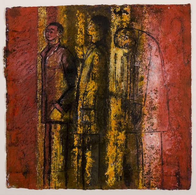 The Territory between expulsion and sunset.
2008. oil and indian ink on paper. 30 x 28cm. Private collection.