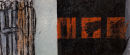 Centre page for the book of Newsreel 2. 2008. 41 x 18m. oil on canvas. Represented by Market House Gallery Marazion. tel 01736 710252  
