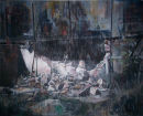 Broken Wall - Oil on board 152 x 122 cm