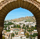 Moorish Arches frame the view to the Albyacin District