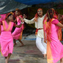 Indian Dancers Celebrate the Festival of Holi