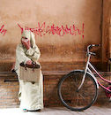 Lady and bike