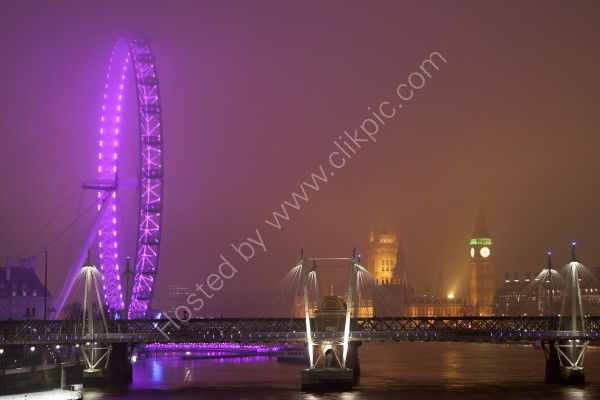 The London Eye from Waterloo Bridge
