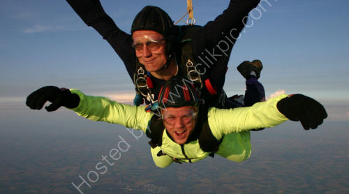 Mark Harris with tandem student Andrew.