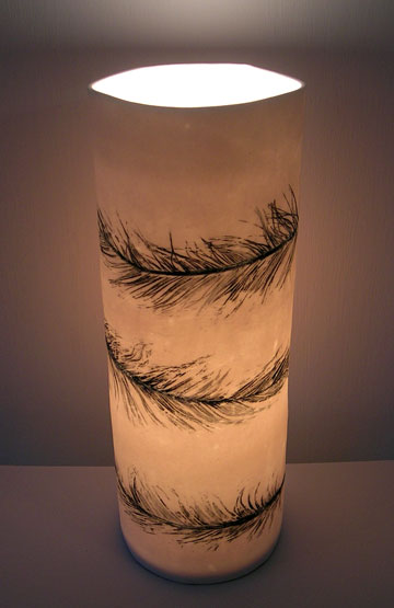 Blue Feather Lantern