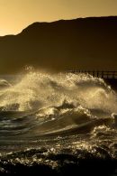 Seafront waves, Scarborough.
