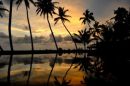 Sunset over the pool