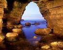 Cave entrance, a bay near Byers Hole, South Shields, UK
