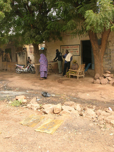 Textile drying in the street