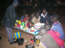 Kader feeds children at night