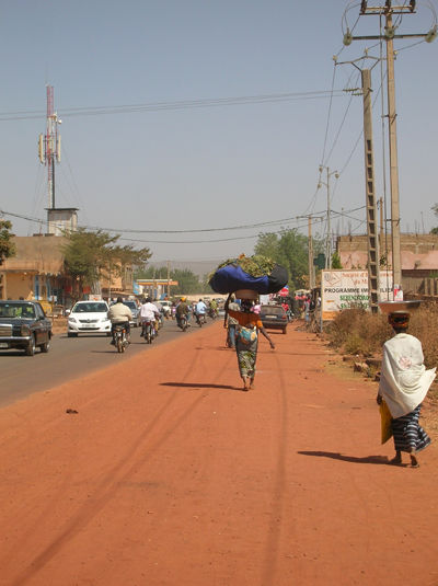 Walking into Bamako
