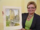 Penny Wicks with her winning painting