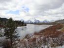 Mount Moran from Oxbow Bend  - is that an eagle?