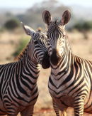 Zebras - cheek to cheek