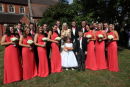 Bride & Groom with Bridesmaids and Ushers.