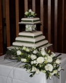 Cake at the wedding of Belinda & David