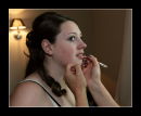 Last minute touches for a Bridesmaid