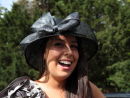 Vicky - happy with het hat.