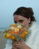 Asli with bouquet - Miramar Hotel - Bournemouth