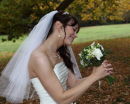 Amy with bouquet - St Anne's Manor - Wokingham