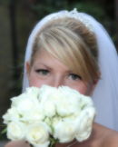 Lyndsey with bouquet - Poole