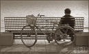 Bike, bench, beret