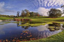Golf pond at Dromoland golf club, county clare, ireland