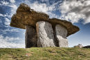 Poulnabrone Portal Tomb, megalithic monuments, Karst limestone, in a field East of the Ballyvaughan, County Clare, Ireland